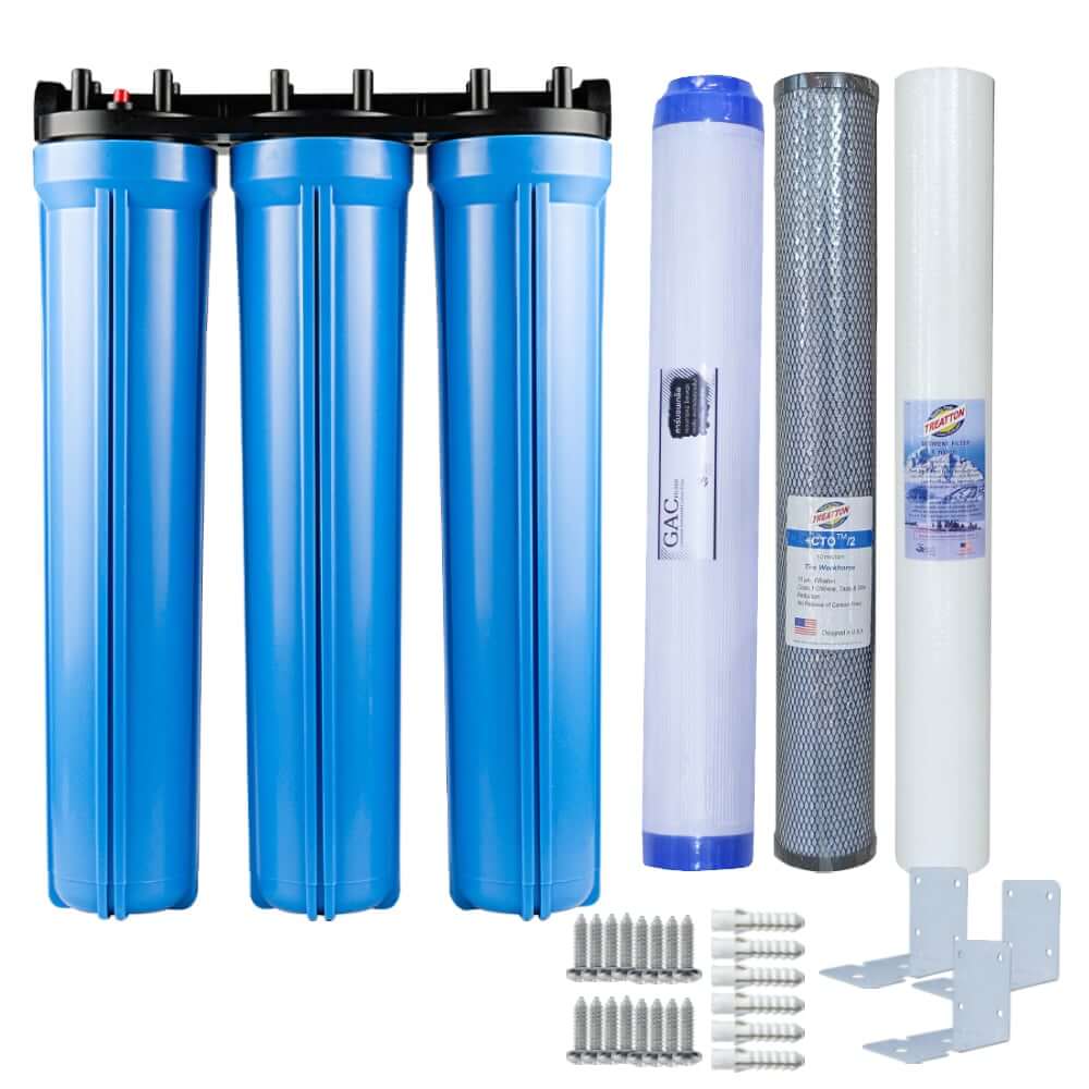 เครื่องกรองน้ำใช้ 3 ขั้นตอน UNI PURE  รุ่น UB-303 ขนาด 20 นิ้ว (พร้อมไส้กรอง PP/CTO/GAC )_0